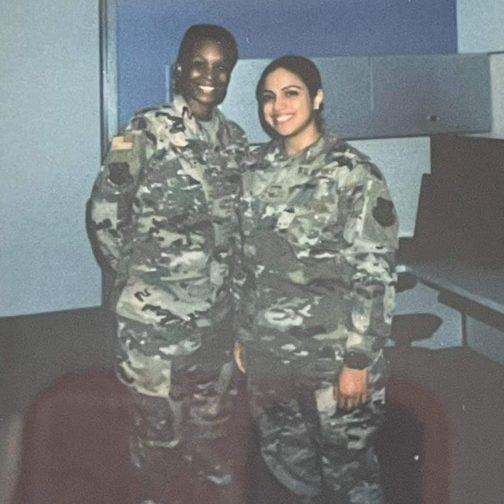 Blanca V. in U.S. Air Force attire with another service member
