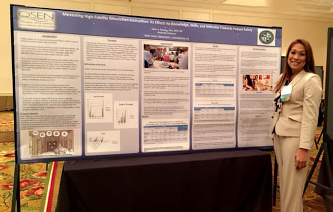 WCU Faculty Sasha Rarang Presents Original Research on High-Fidelity Simulation at QSEN Conference