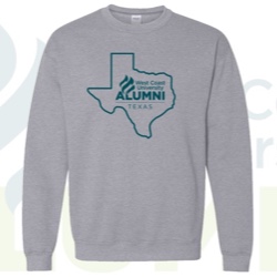 <strong>WCU-Texas Alumni Grey Crewneck</strong><br>Suggested Donation: $25.00