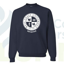 <strong>Navy #wcuproud Crewneck</strong> – Suggested Donation: $25.00