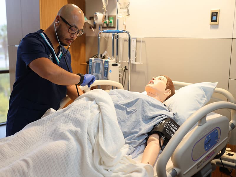 Simulation center and skills lab with advanced technology, including high-fidelity manikins